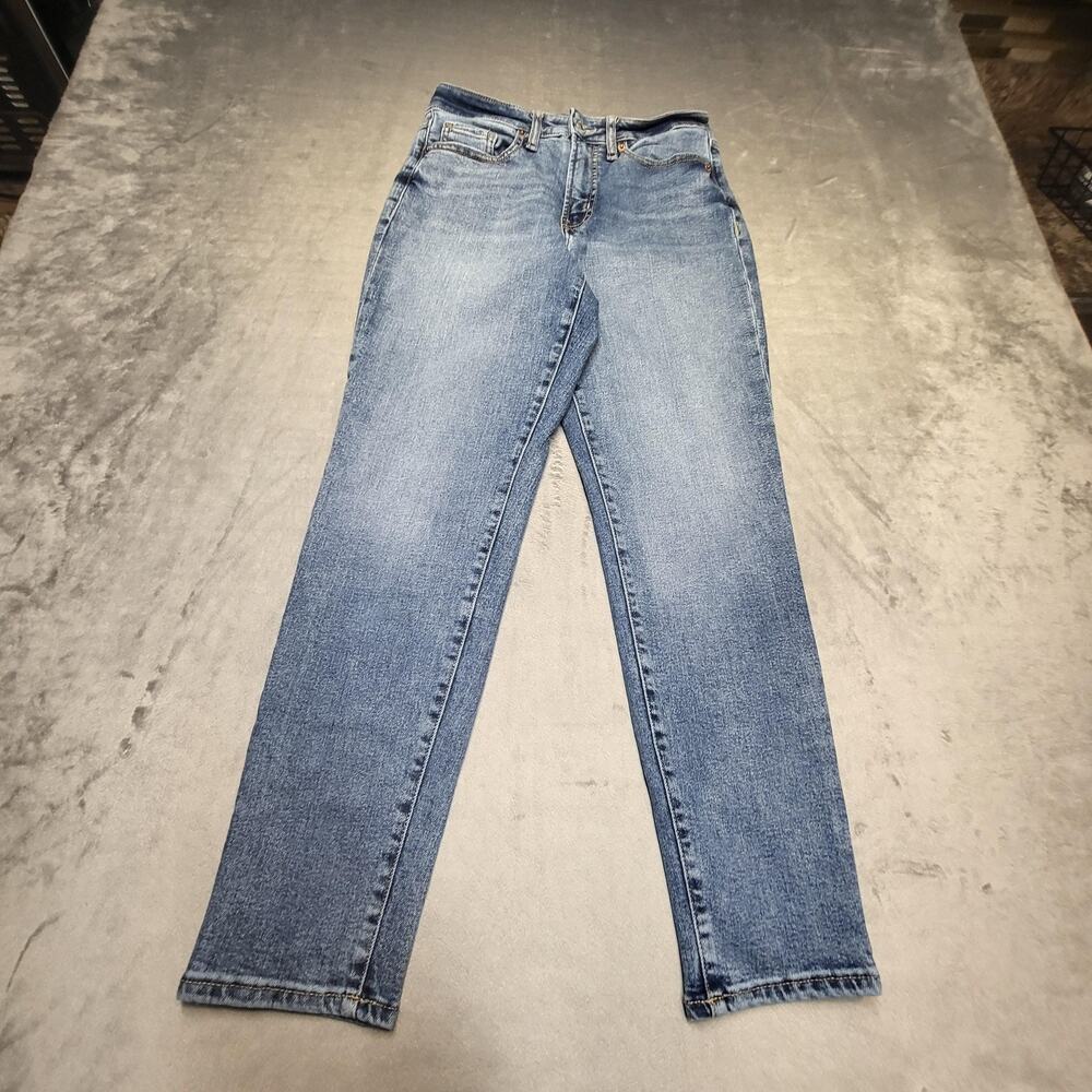 Old Navy Jeans Womens 4 Blue Light Wash O.G. Straight High Rise 5-Pocket Stretch